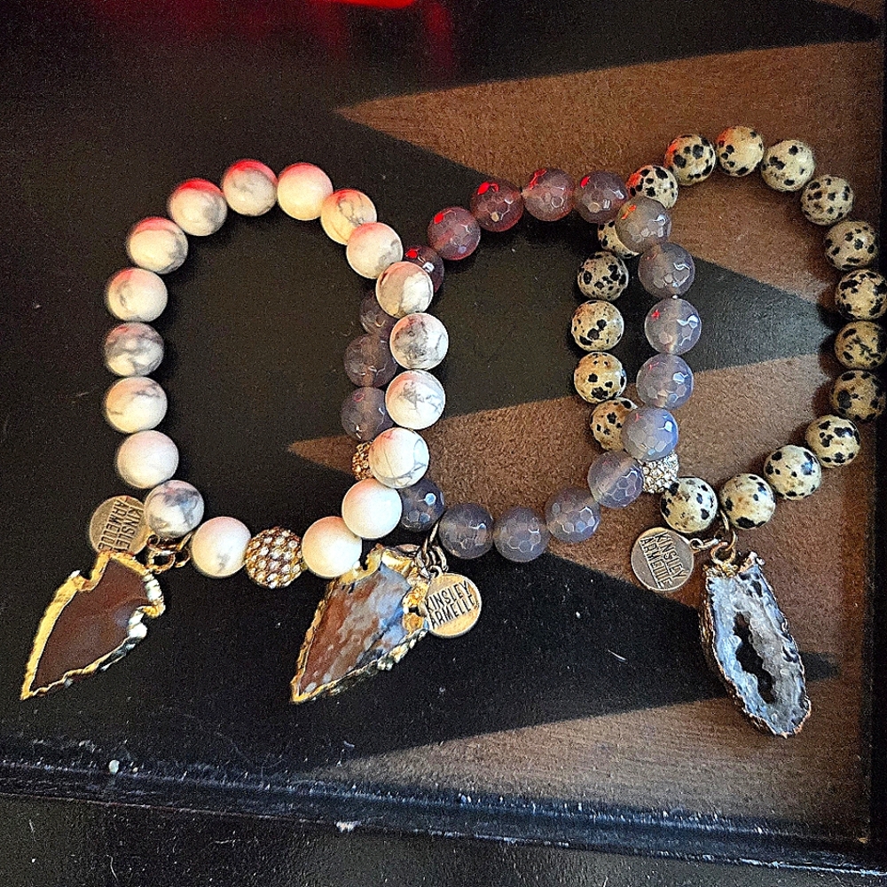 Elegant Kinsey Armelle Stone 3 Beaded Bracelet Set